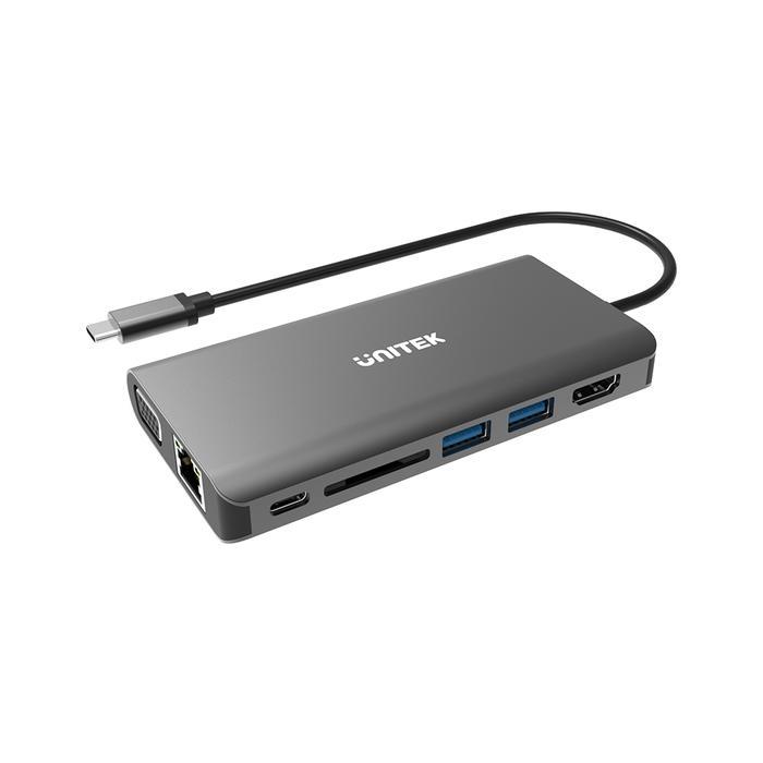 Hub USB Unitek D1019A 8w1 USB 3.1 TYP-C z Power Delivery  - Incom Group
 4894160038418