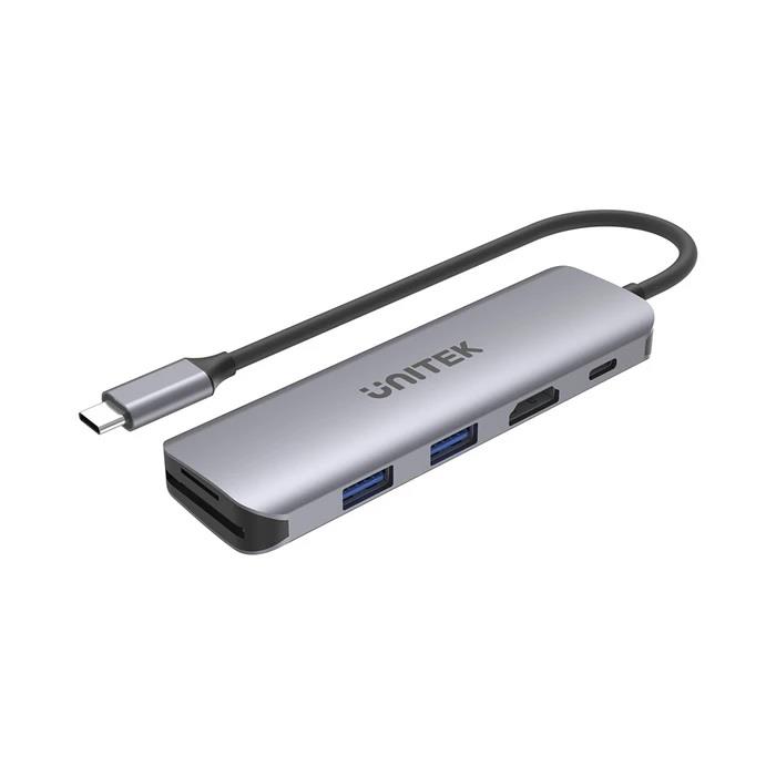 Hub USB-C Unitek H1107D 2x USB 3.1, PD 100W, SD/microSD, HDMI  - Incom Group
 4894160042873