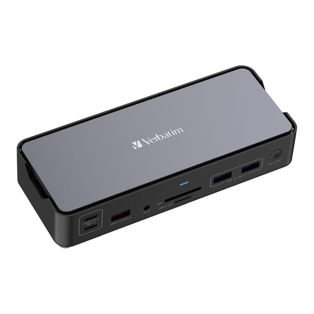 0023942321712 Stacja dokująca Verbatim USB-C Pro CDS-15 2xHDMI DP RJ-45 4xUSB 4xUSB-C SD microSD audio  - Incom Group
