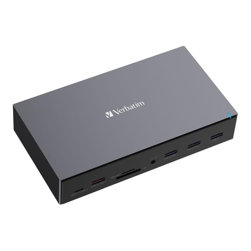 0023942321729 Stacja dokująca Verbatim USB-C Pro CDS-17 3xHDMI 2xDP RJ-45 5xUSB 2xUSB-C SD microSD DC audio  - Incom Group
