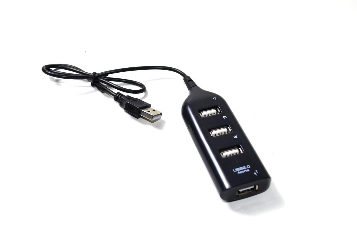 4718308531718 Hub USB VAKOSS TC-234UX 4xUSB 2.0 czarny  - Incom Group
