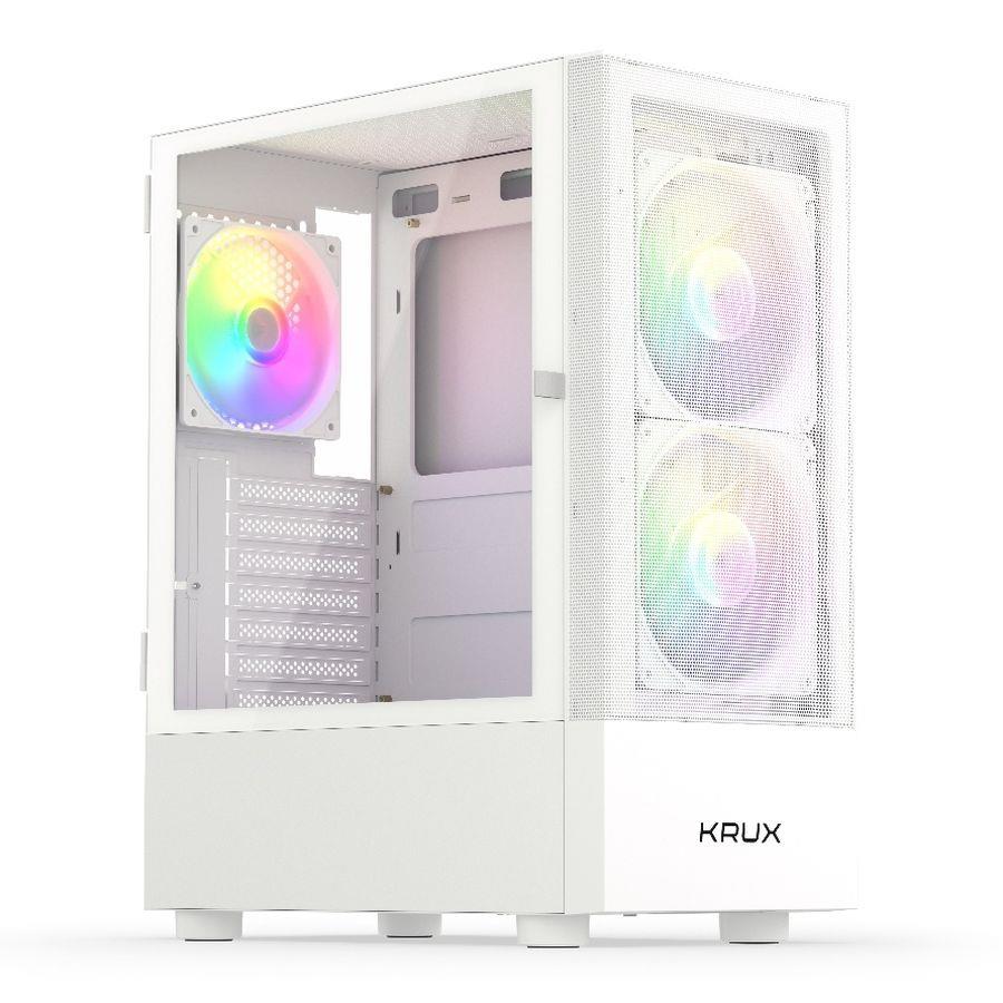 5903018667553  - Incom Group
 Obudowa KRUX Vako White RGB ATX, z oknem, bez zasilacza, biała