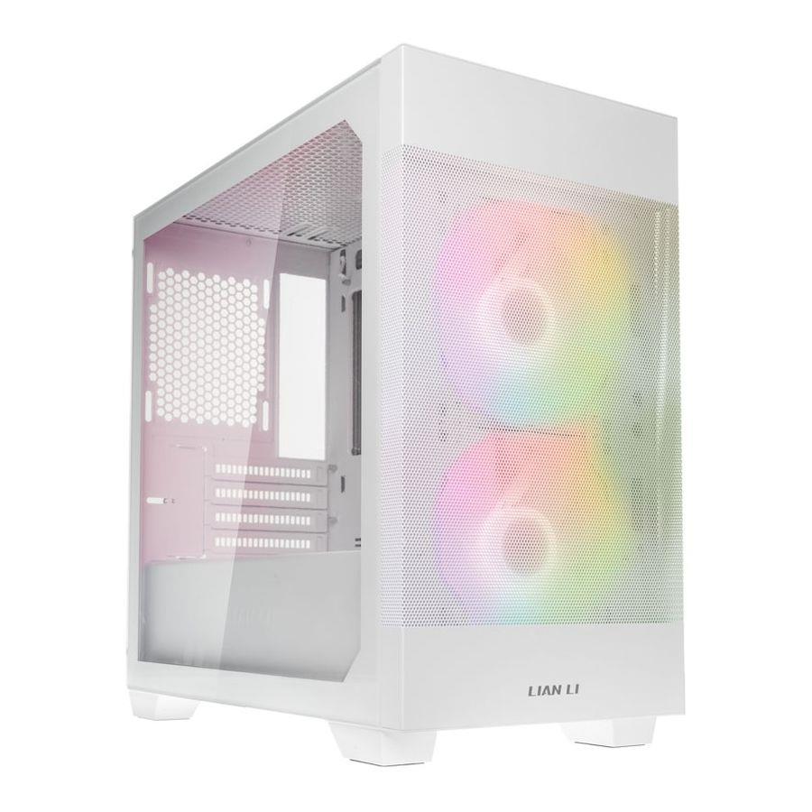 4718466012135 Obudowa Lian Li LANCOOL 205M MESH SNOW Micro-ATX bez zasilacza z oknem biała  - Incom Group
