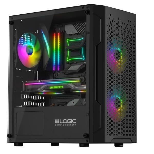 Obudowa LOGIC ARAMIS ARGB mATX/mITX Mini USB 3.0 Black bez zasilacza 5903560980773  - Incom Group
