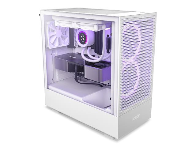 5056547202341 Obudowa NZXT H5 Flow Midi Tower biała z oknem  - Incom Group
