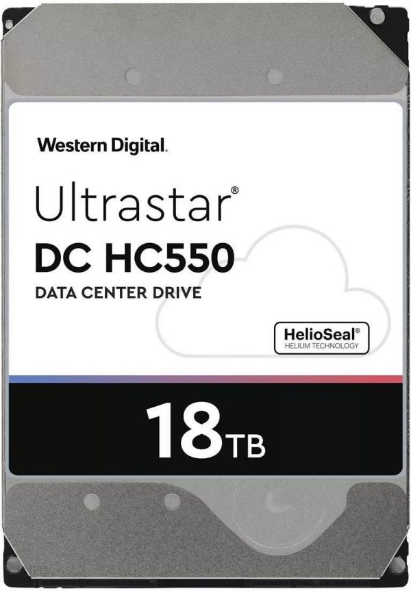 Dysk Western Digital Ultrastar DC HC550 He18 18TB 3,5" 7200 512MB SATA III 512e SE WUH721818ALE6L4 8592978268657  - Incom Group
