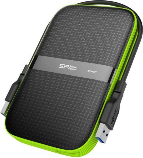 4712702635997 Dysk zewnętrzny Silicon Power ARMOR A60 1TB 2,5" USB 3.0 BLACK-GREEN/PANCERNY wstrząso/pyło i wodoodporny IPX4  - Incom Group
