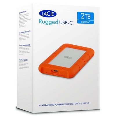 Dysk zewnętrzny LaCie Rugged STFR2000800 2TB 2,5" USB 3.1 3660619400157  - Incom Group
