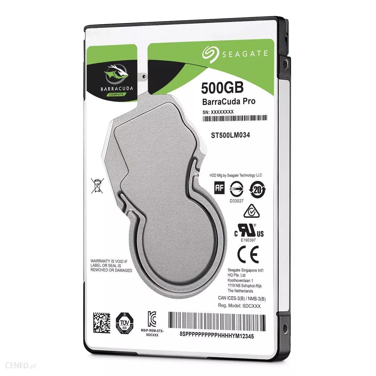 Dysk SEAGATE BarraCuda® ST500LM034 500GB 2.5" 7200 128MB SATA III  - Incom Group
 0763649115763