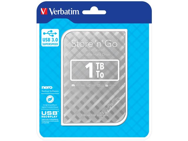 0023942531975 Dysk zewnętrzny Verbatim 1TB Store 'n' Go 2.5" srebrny USB  - Incom Group
