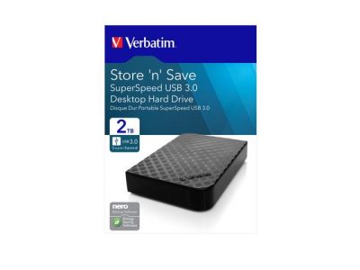 0023942476832 Dysk zewnętrzny Verbatim 2TB 3.5" Store 'n' Save 2Gen czarny USB 3.0  - Incom Group
