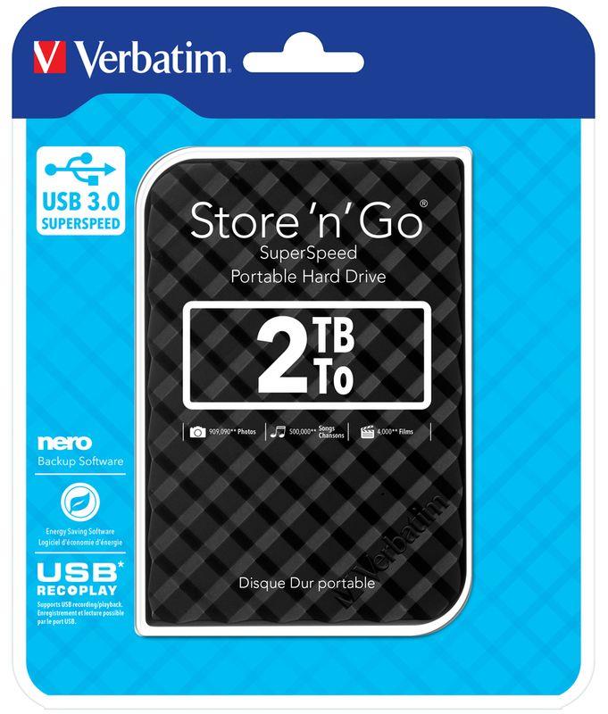 0023942531951 Dysk zewnętrzny Verbatim 2TB Store 'n' Go 2.5" 5400 USB 3.1 czarny  - Incom Group
