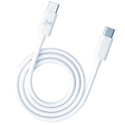 Kabel USB 3mk Hyper Silicone Cable USB-C to USB-C 100W biały  - Incom Group
 5903108464543