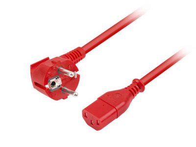 Kabel zasilający Armac CEE 7/7 -> IEC 320 C13 1,8m czerwony 5904722197220  - Incom Group
