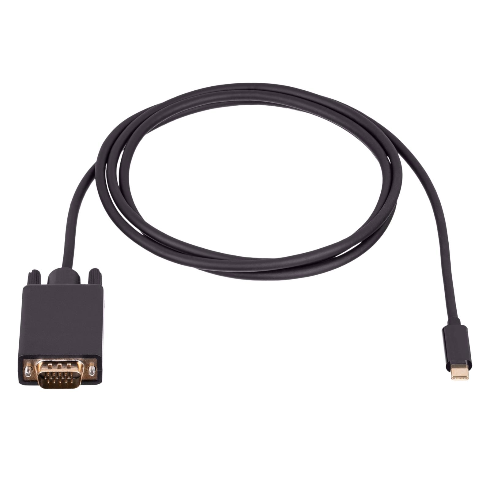 5901720136770 Kabel adapter Akyga AK-AV-17 USB C - VGA 1,8m czarny  - Incom Group
