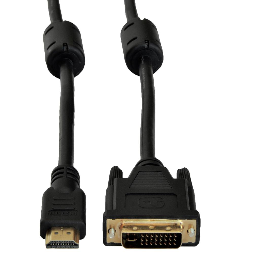 Kabel adapter Akyga AK-AV-13 DVI-D (M) (24+1) - HDMI (M) 3m czarny 5901720135360  - Incom Group
