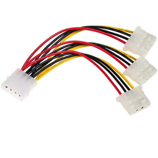 Kabel adapter Akyga AK-CA-40 Molex (M) - 3x Molex (F) 0,15m  - Incom Group
 5901720133212