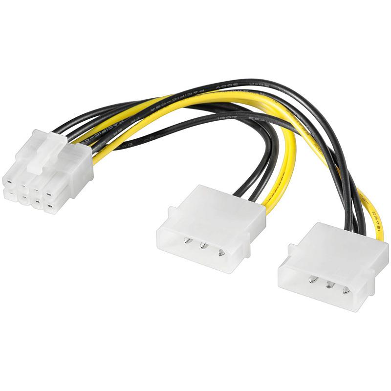 5901720132017  - Incom Group
 Kabel adapter Akyga AK-CA-29 2x Molex (M) - PCI-Express 8 pin (M) 0,15m