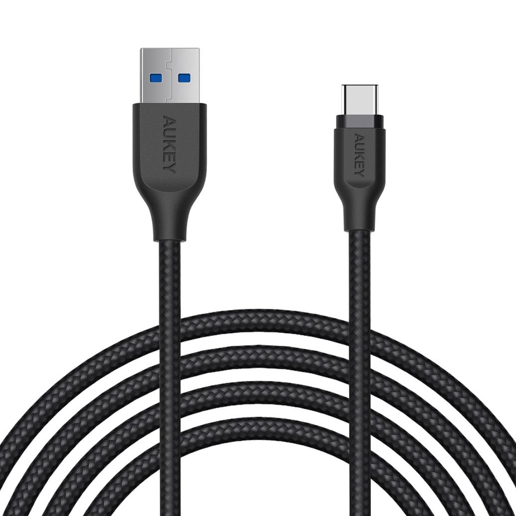 Kabel USB-C Aukey CB-AC2 BK USB-A - USB-C 5Gbps, QC 3.0, 2m  - Incom Group
 0608119189137