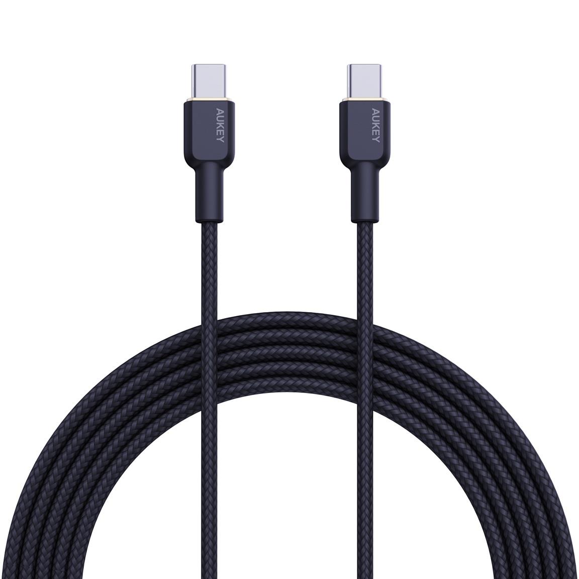 Kabel USB-C Aukey CB-NCC2 BK PD 60W, 1,8m, m/m 0689323785384  - Incom Group
