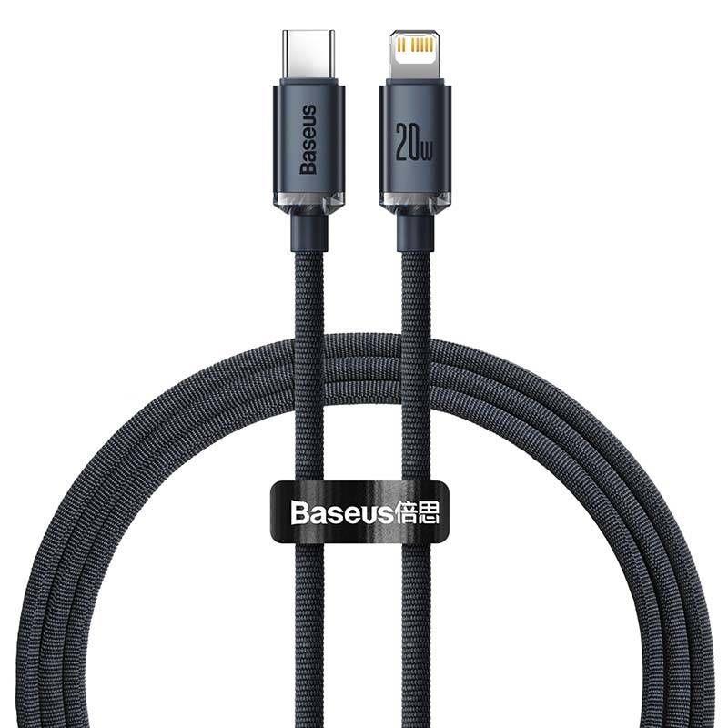 Kabel przewód USB-C / Typ-C - Lightning / iPhone 200cm Baseus Crystal CAJY000301 z obsługą szybkiego ładowania 20W PD 6932172602772  - Incom Group
