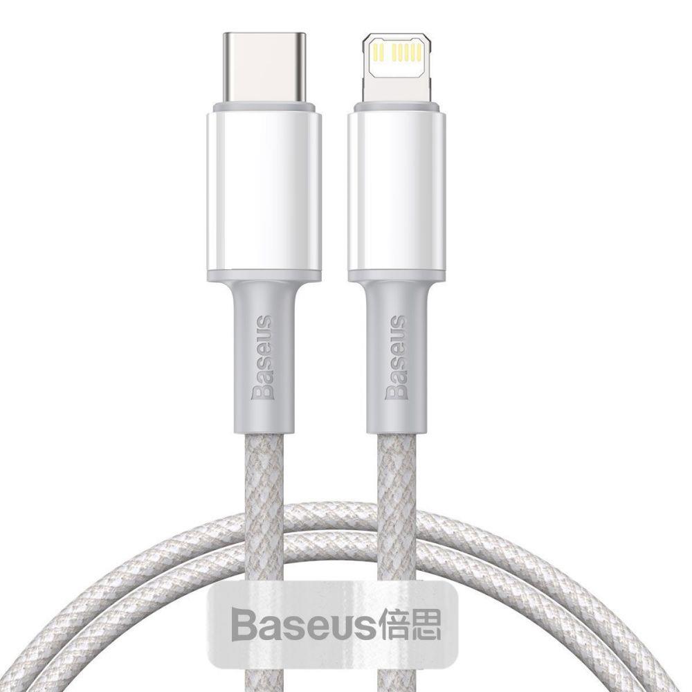 Kabel przewód USB-C / Typ-C - Lightning / iPhone 100cm Baseus CATLGD-02 z obsługą szybkiego ładowania 20W PD 6953156231924  - Incom Group
