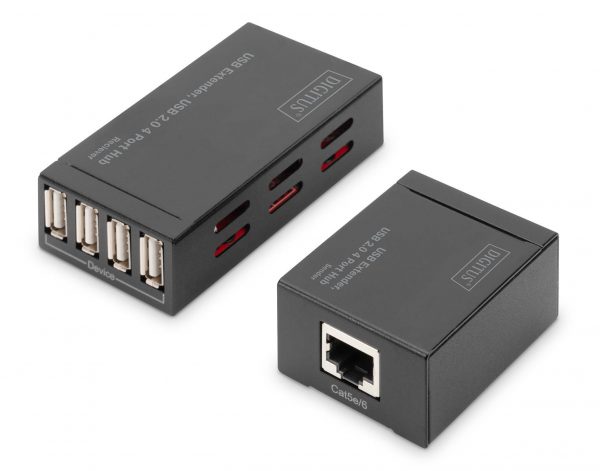  - Incom Group
 Przedłużacz/Extender HUB 4 port DIGITUS USB 2.0 po skrętce Kat. 5e/7, do 50m 4016032480563