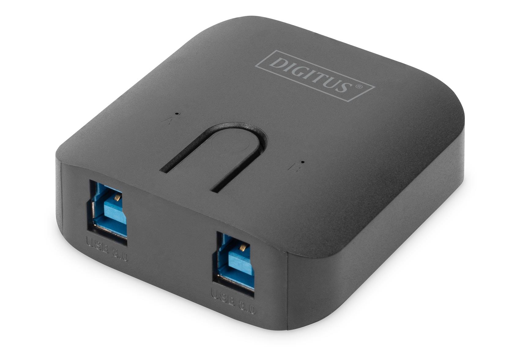 4016032480556 Przełącznik DIGITUS USB 3.0, 2 PC - 1 Urządzenie, samozasilający  - Incom Group
