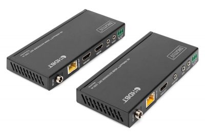 4016032478942  - Incom Group
 Przedłużacz/Extender DIGITUS HDMI HDBaseT 150m po Cat.5e/6/7 4K 60Hz PoC (Power over Cable) IR audio (zestaw)