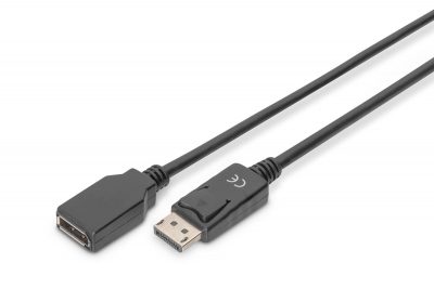 4016032289142 Przedłużacz DisplayPort DIGITUS 1.2 M/F 2m  - Incom Group
