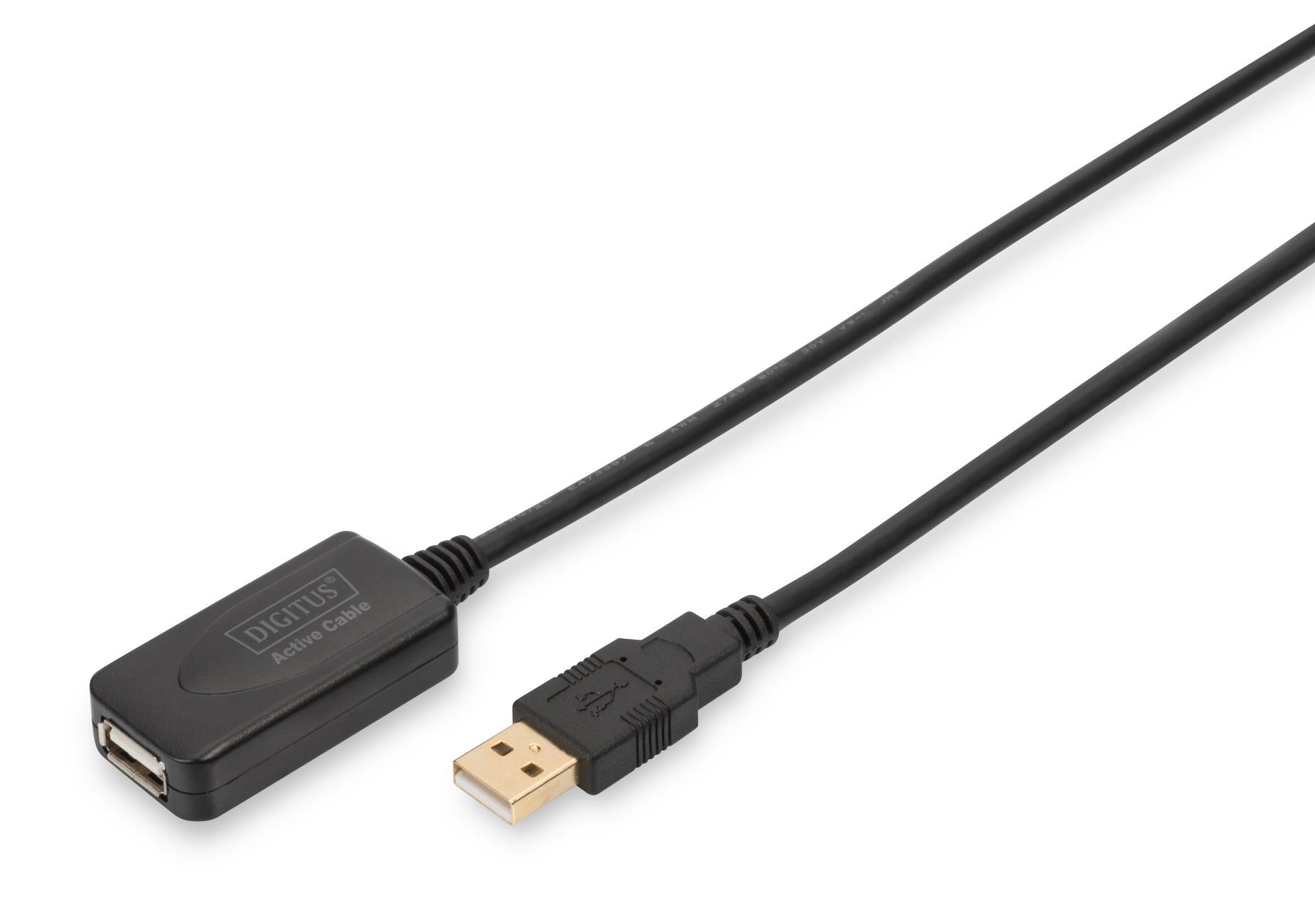 Kabel przedłużający aktywny DIGITUS DA-70130-4 USB 2.0 5m 4016032325529  - Incom Group
