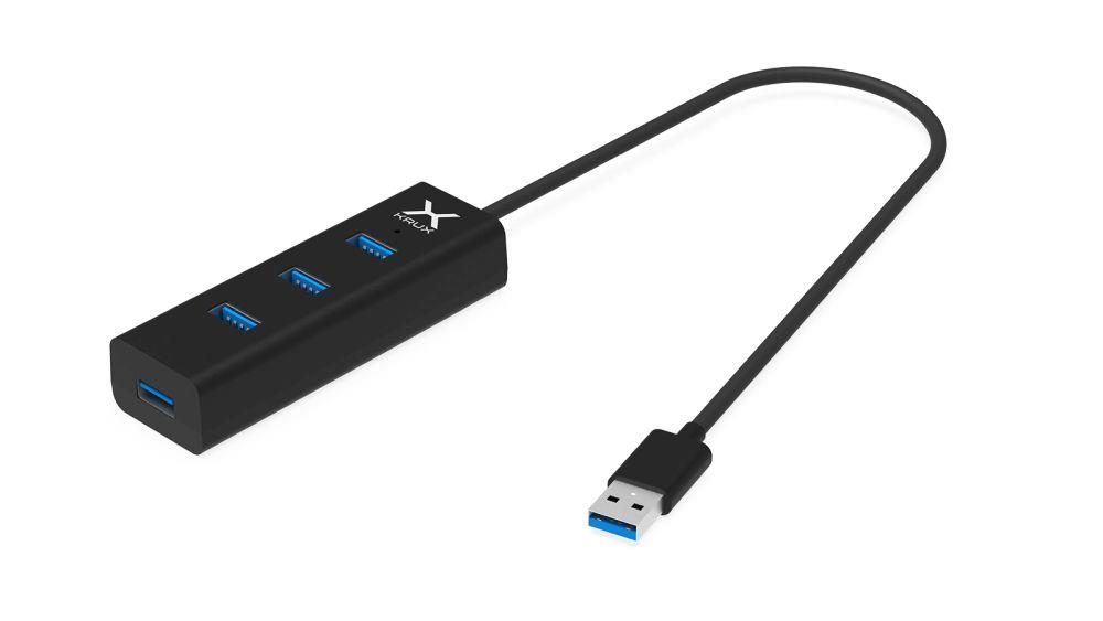  - Incom Group
 Kabel USB Hub Krux 4xUSB-A czarny 0,3m 5903018662497