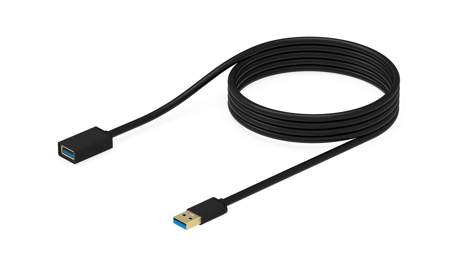 5903018662558 Kabel USB Krux KRX0053 USB-A => USB-A czarny 1,5m  - Incom Group
