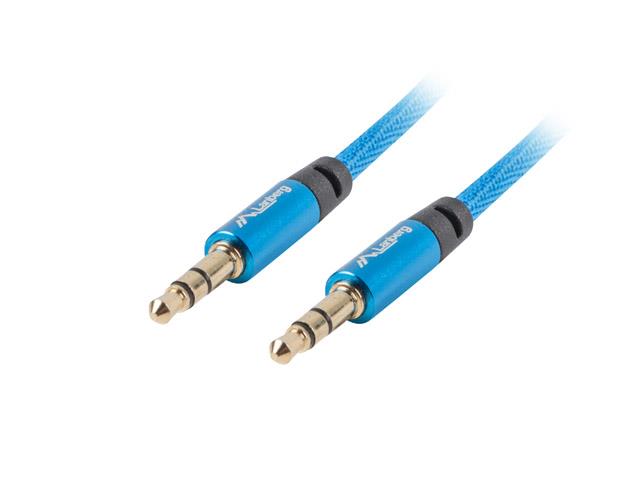 Kabel audio Lanberg Premium stereo minijack - minijack M/M 2m niebieski  - Incom Group
 5901969416282