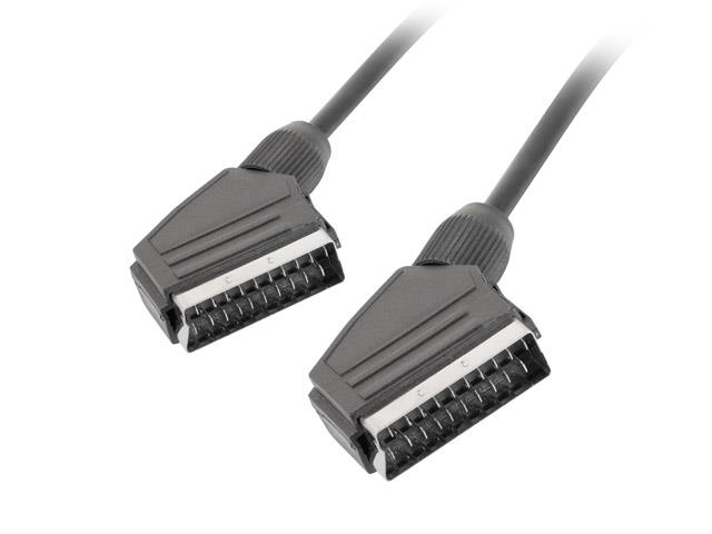 Kabel SCART Lanberg M/M 1,8m czarny 5901969413045  - Incom Group
