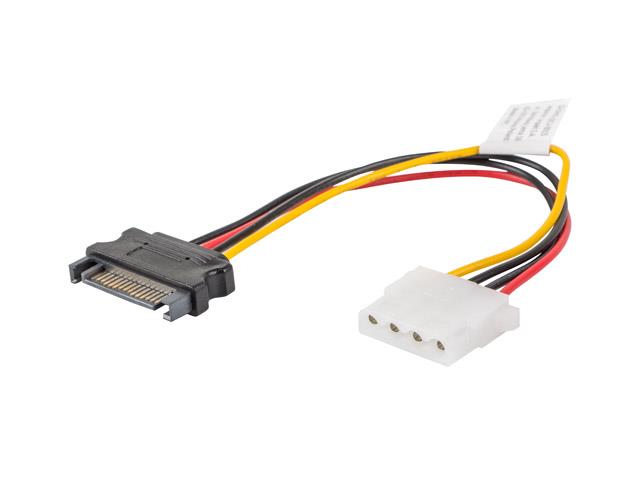 Kabel adapter Lanberg SATA zasilający(M) -> Molex(F) 0,15m 5901969413182  - Incom Group
