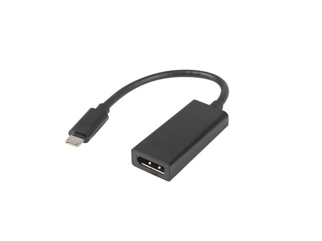 5901969418491  - Incom Group
 Kabel adapter Lanberg USB type-C(M) - DisplayPort(F) 0,15m czarny