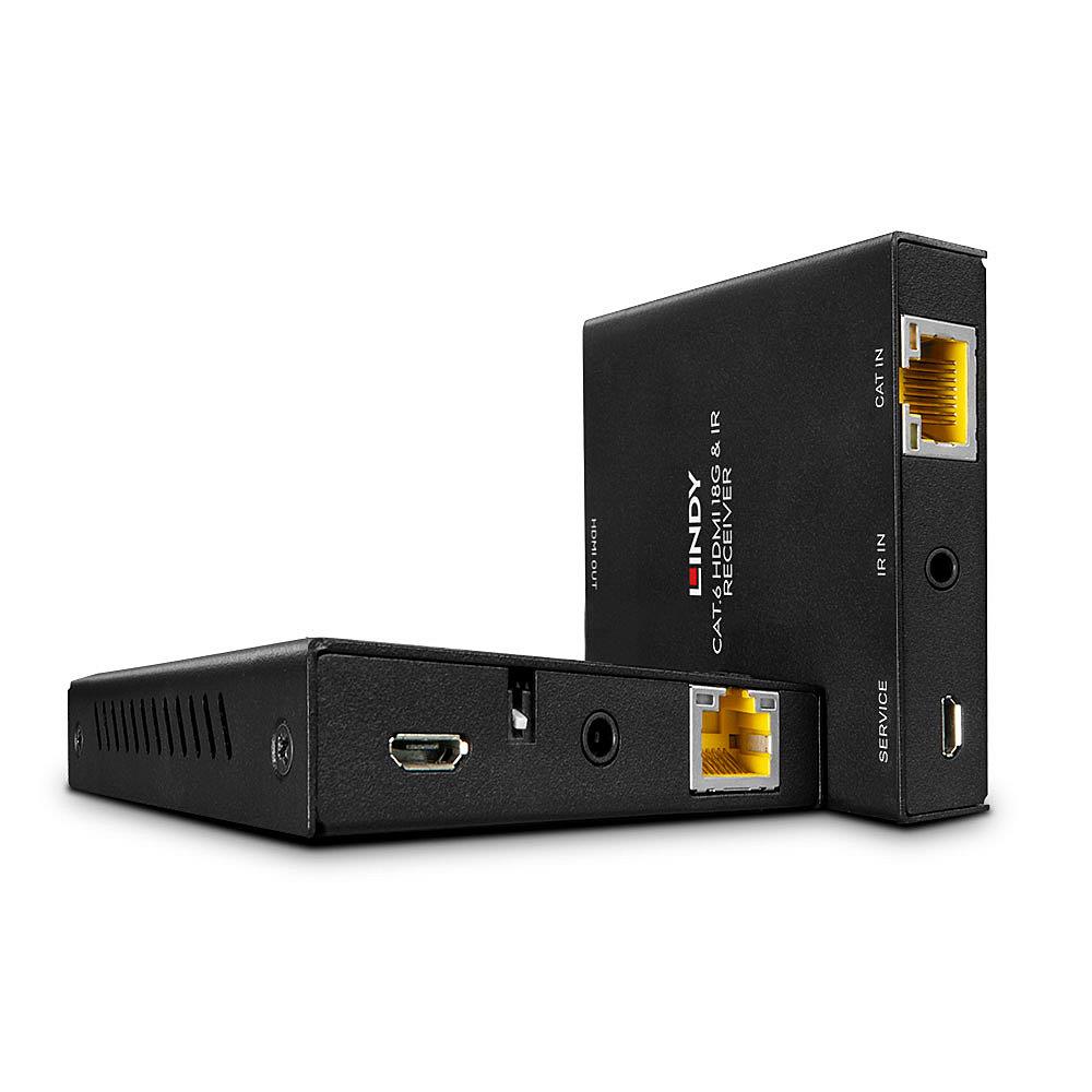 Extender HDMI LINDY HDMI 4K60, Micro-USB, RJ-45, IR, Cat.6, 50m  - Incom Group
 4002888382052