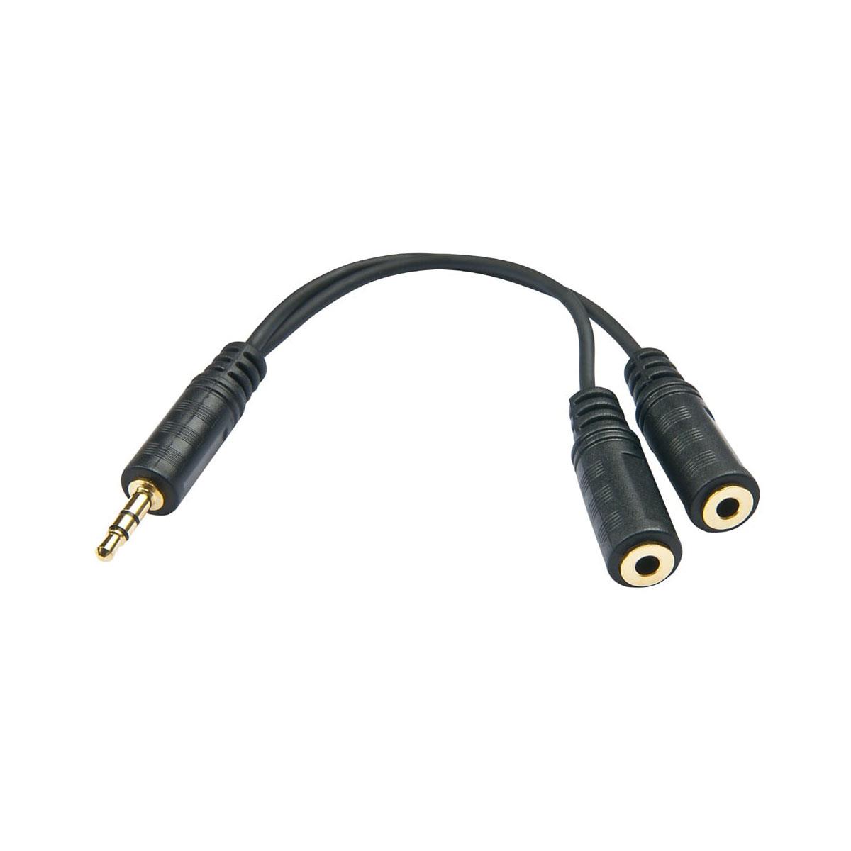 Splitter LINDY 3.5mm Stereo Headphone czarny 4002888356275  - Incom Group
