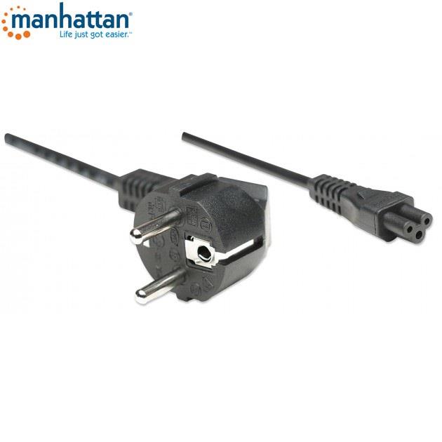 0766623371131  - Incom Group
 Kabel zasilający Manhattan koniczynka 1,8m, czarny ICOC