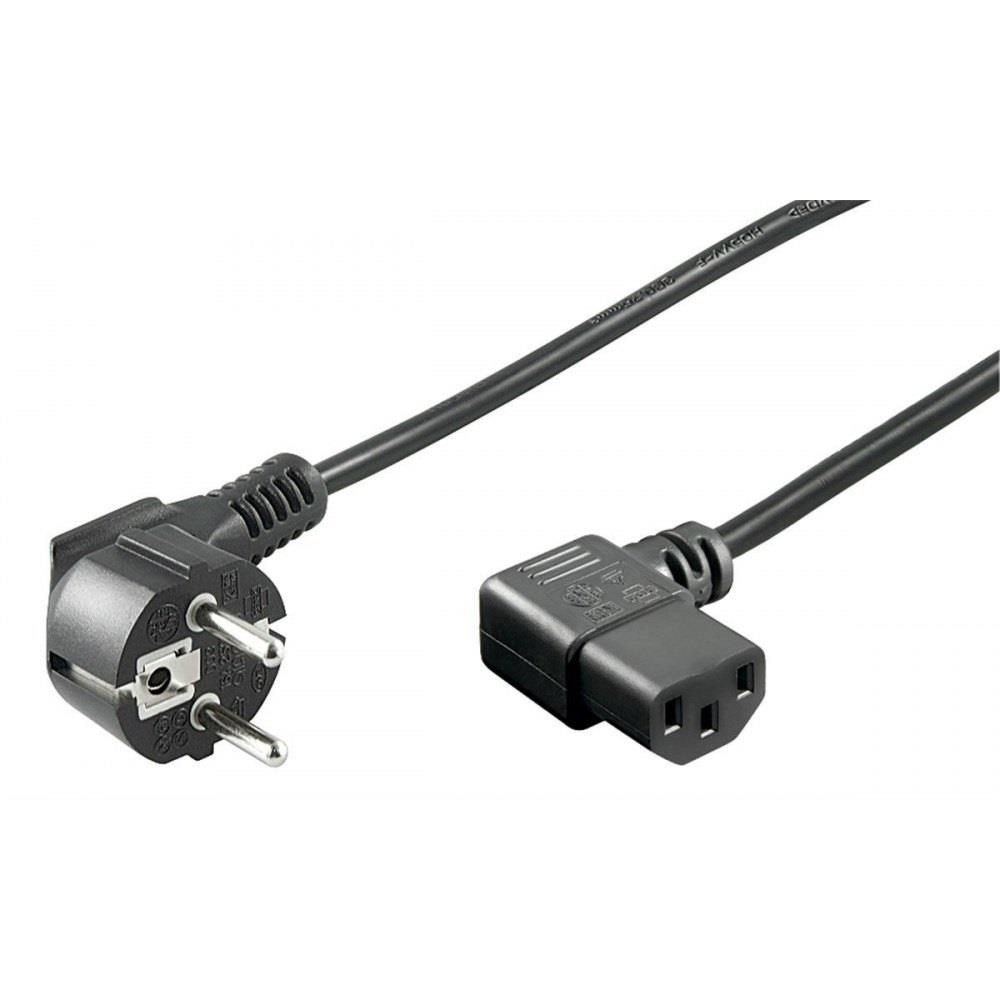 Kabel zasilający kątowy Manhattan C13/IEC320 Schuko 2m czarny  - Incom Group
 0766623308717