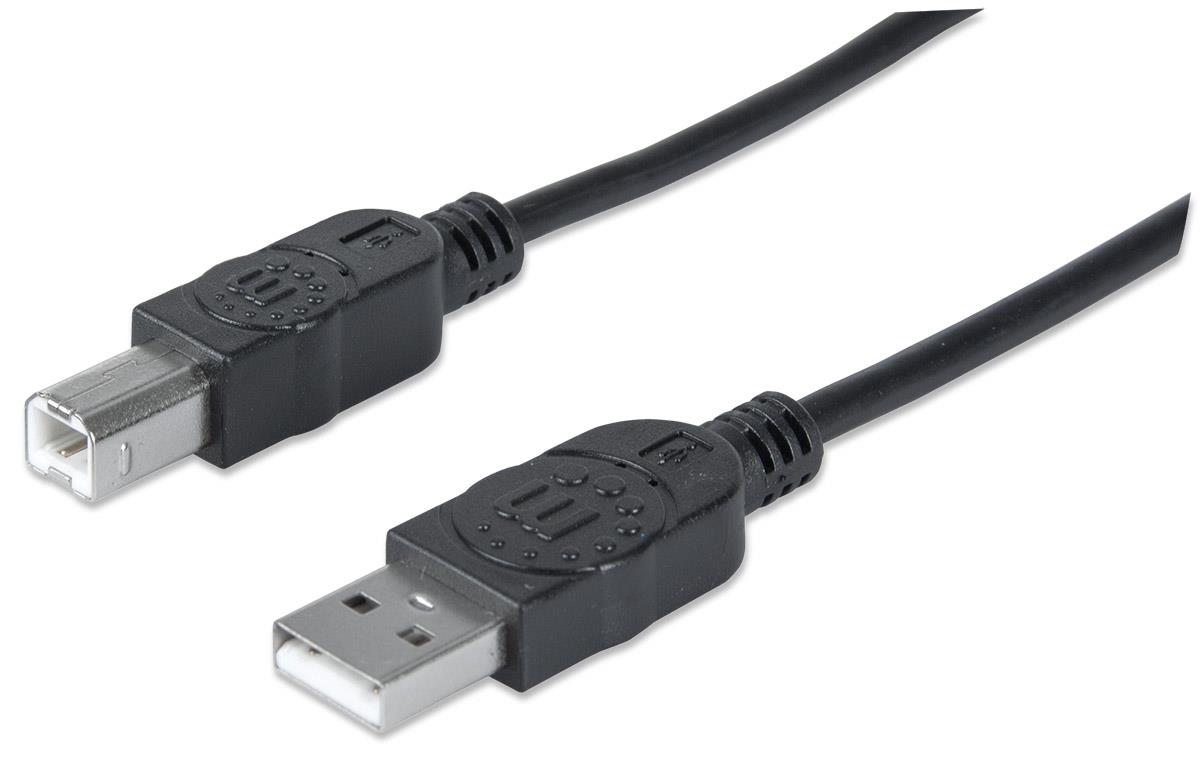  - Incom Group
 Kabel USB Manhattan USB 2.0 A-B M/M, 1,8m, czarny 0766623333368