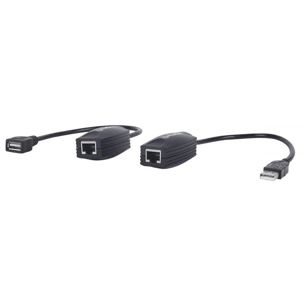 Extender Przedłużacz Manhattan USB po kablu sieciowym RJ45 do 60m 0766623179300  - Incom Group
