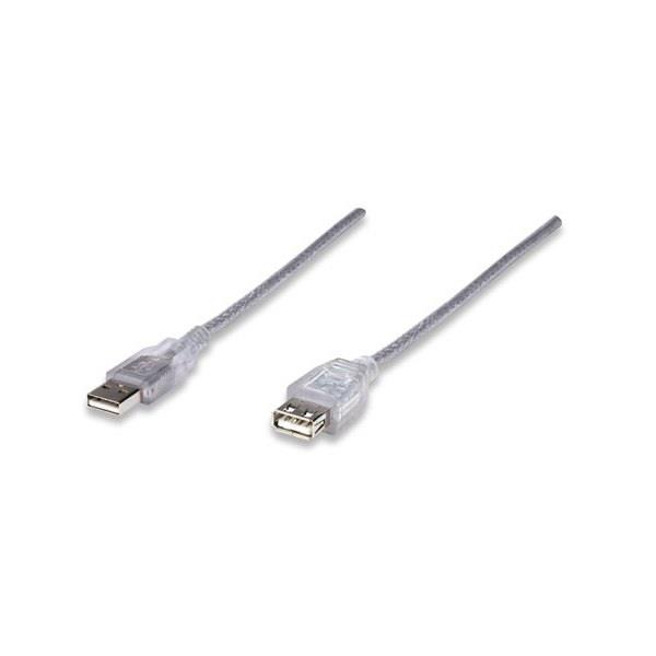  - Incom Group
 0766623336314 Kabel Manhattan USB 2.0 A-A M/F, 1,8m, srebrny