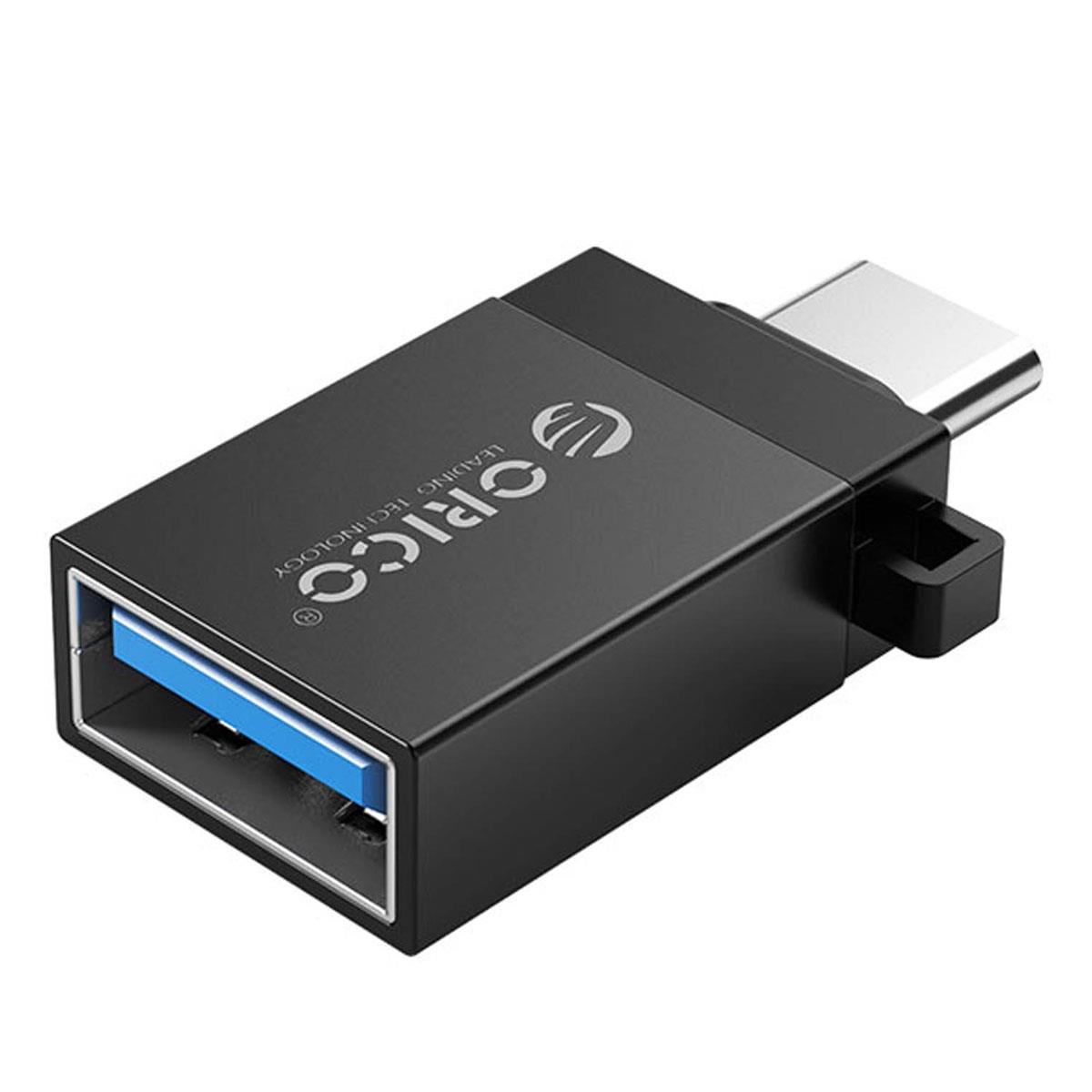 Adapter USB Orico CBT-UT01-BK-BP USB-C na USB-A alu czarny zawieszka 6936761898201  - Incom Group
