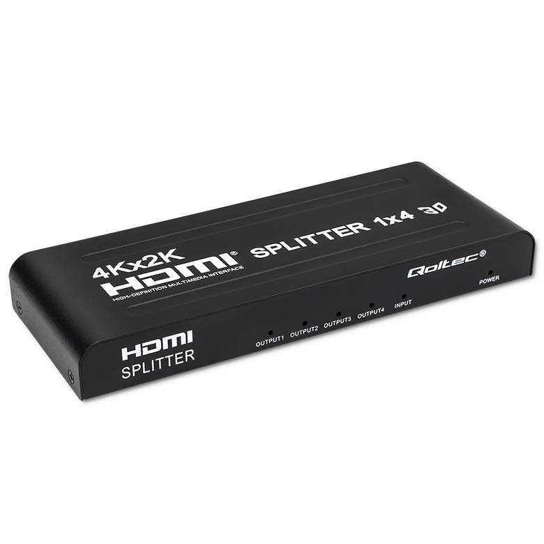  - Incom Group
 Rozdzielacz aktywny Qoltec Splitter 4 x HDMI 4K x 2K | 3.4Gb/s 5901878517988