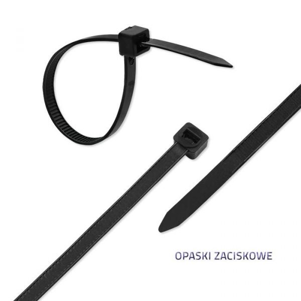  - Incom Group
 Opaski zaciskowe Qoltec trytytki | 4.8*160mm | Nylon UV | Czarne 5901878522418