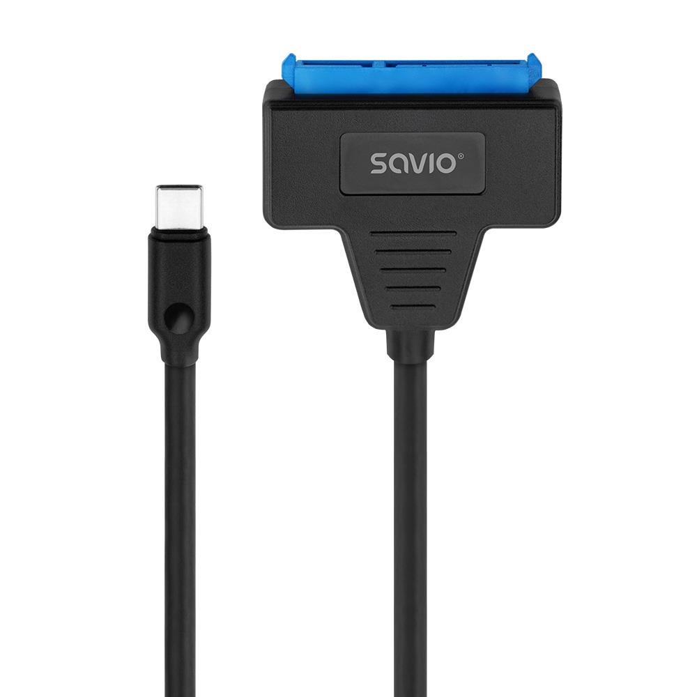 Kabel adapter SAVIO AK-69 USB-C 3.1 Gen 1 (M) - SATA (F) do dysków 2.5" 5901986048435  - Incom Group
