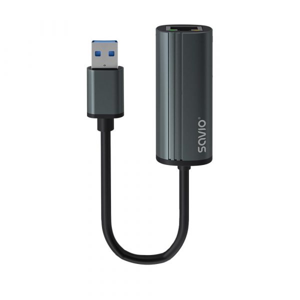 Kabel adapter Savio AK-55 USB-A 3.1 GEN 1 do RJ-45 Gigabit Ethernet 5901986047742  - Incom Group
