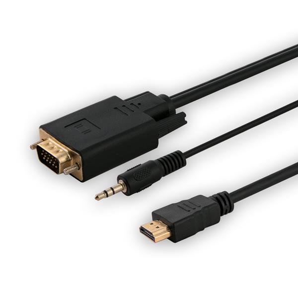 Kabel HDMI Savio CL-104 19pin męski - VGA męski 1,8m  - Incom Group
 5901986043331